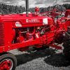Red Tractor paint by number