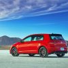 Red Vw Golf Car paint by number