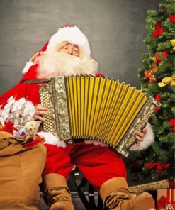 Santa Claus Accordion paint by number
