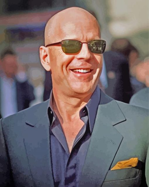 The Actor Walter Bruce Willis paint by number