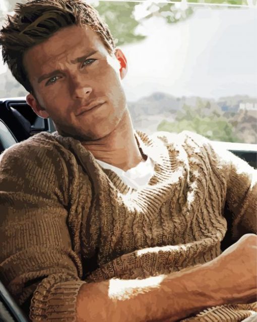 The Handsome Scott Eastwood paint by number
