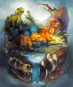 The Land Before Time Art paint by number