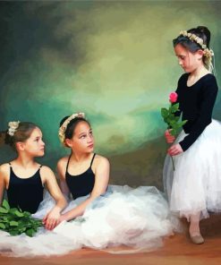 Three Girls Ballerinas paint by number
