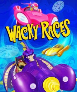Wacky Races Cartoon Poster paint by number