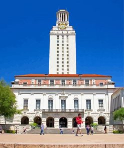 White Building University Of Texas paint by number