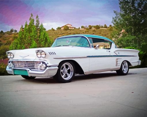 1958 Chevy Impala paint by number