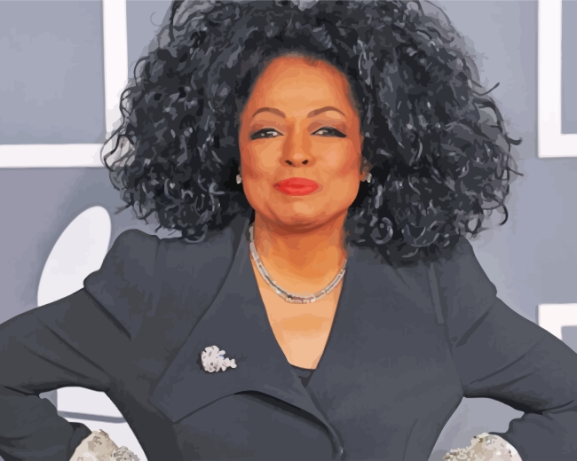 Actress Diana Ross Paint by number