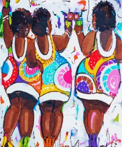 African Curvy Women paint by number