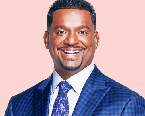 American Actor Alfonso Ribeiro paint by number