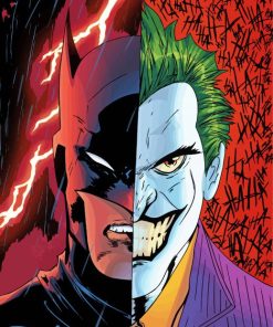 Batman And Joker Half Faces paint by number