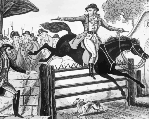 Black And White Dick Turpin Art paint by number