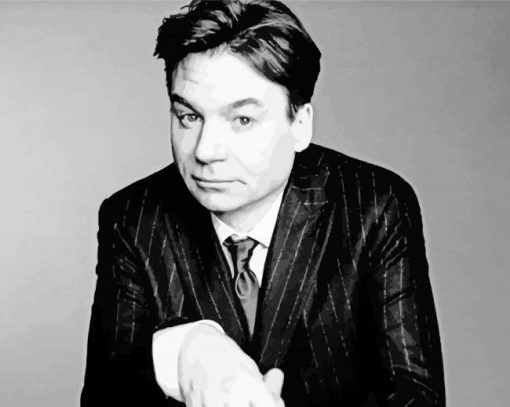 Black And White Mike Myers paint by number