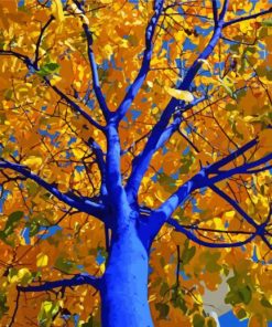 Blue Tree paint by number