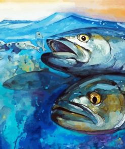 Bluefish Underwater Art paint by number