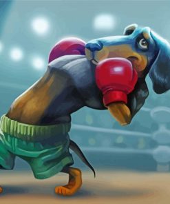Boxing Dog paint by number