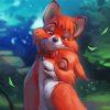 Cartoon Fox Couple paint by number