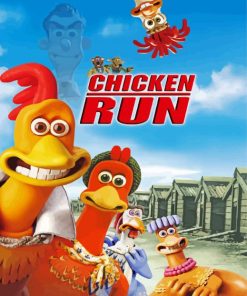 Chicken Run Animation Poster paint by number
