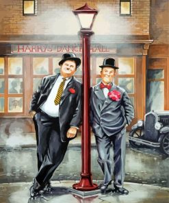 Comedy Duo Laurel And Hardy paint by number