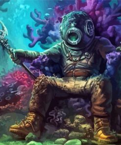 Deep Sea Diver paint by number