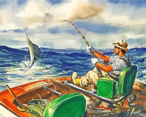 Deep Sea Fishing Day paint by number