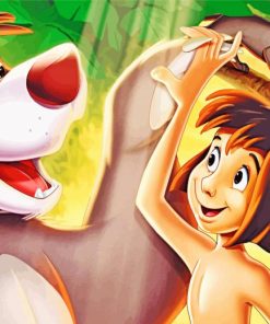 Disney Baloo And Mowgli paint by number
