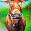 Donkey Animal Smiling paint by number