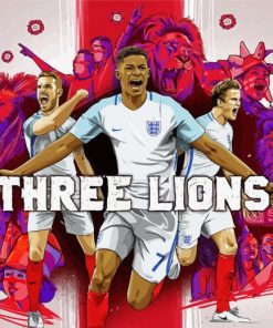 England Football Lions paint by number