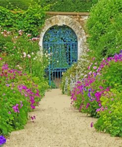 English Garden Landscape paint by number