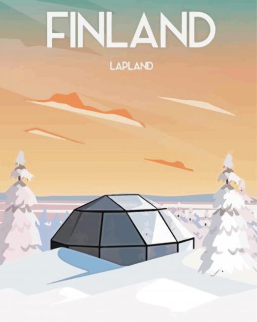 Finland Lapland Poster paint by number