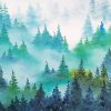 Foggy Forest Art Paint by number