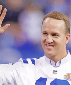 Football Quarterback Peyton Manning paint by number
