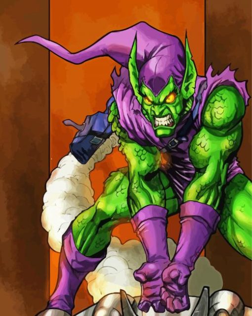 Green Goblin Illustration Art paint by number