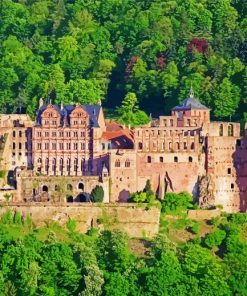 Heidelberg Palace Germany paint by number