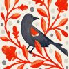Illustration Black Bird paint by number