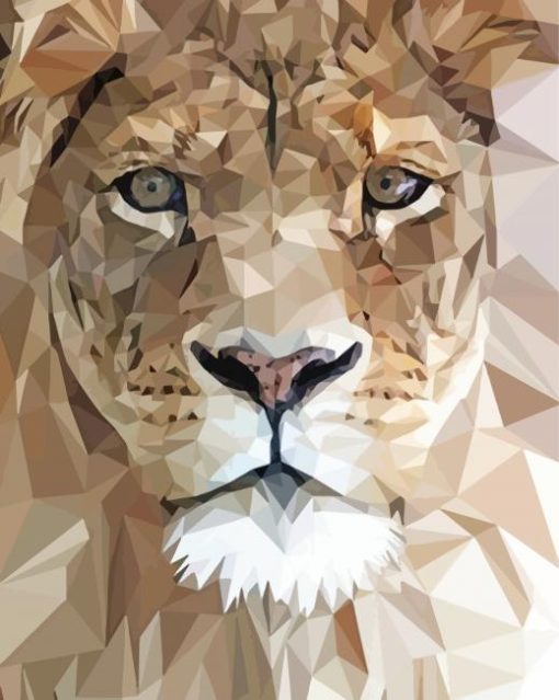 Lion With Triangles paint by number