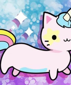 Magical Unicorn Cat paint by number