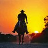 Marlboro Man Silhouette paint by number