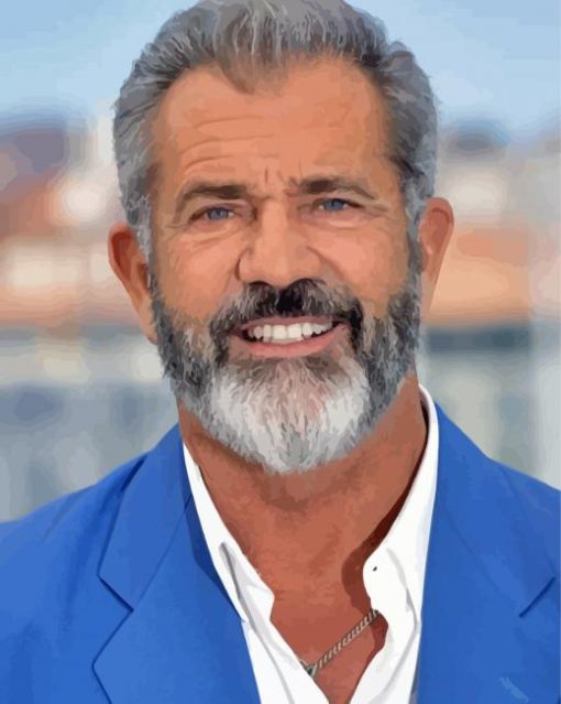 Mel Gibson Actor paint by number