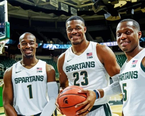 Michigan State Spartans Players paint by number