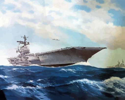 Military Ships Uss Enterprise Art paint by number