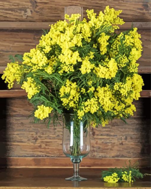 Mimosa Bouquet paint by number