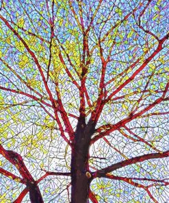 Mosaic Tree Art paint by number