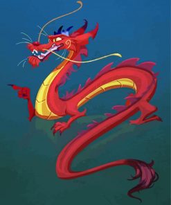 Mushu Dragon paint by number