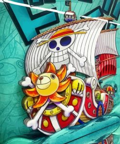One Piece Thousand And Sunny Ship paint by number