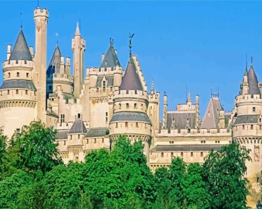 Pierrefonds Chateau paint by number