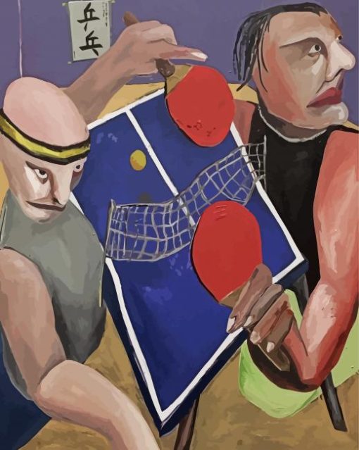 Ping Pong Tennis Table paint by number