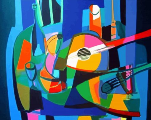Playing Guitar By Marcel Mouly paint by number