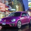 Purple Volkswagen Beetle On Road paint by number