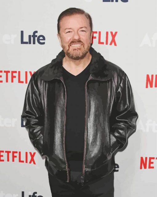Ricky Gervais paint by number