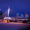 Snowy Winnipeg Bridge Canada paint by number
